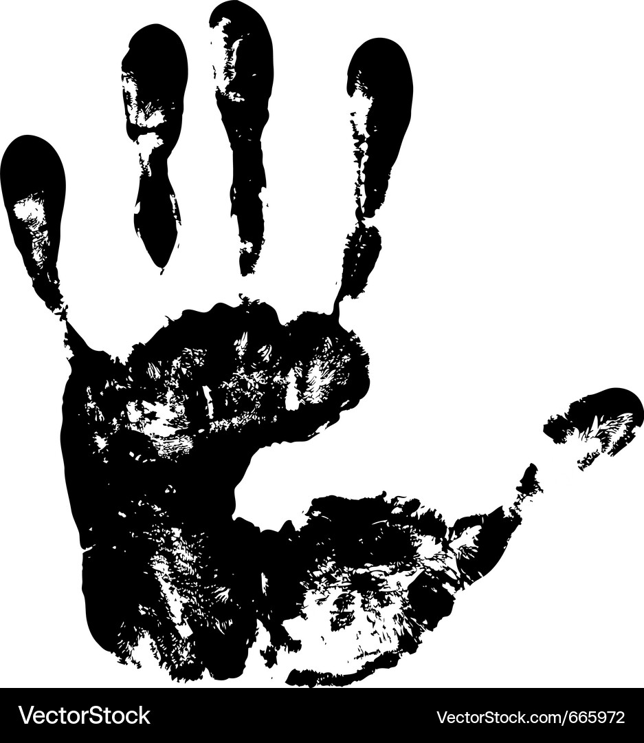 Handprint Print Vector Image