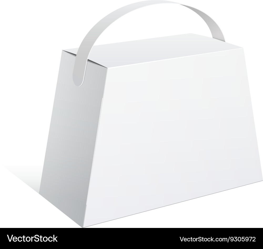 Light package box with a handle Vector Image