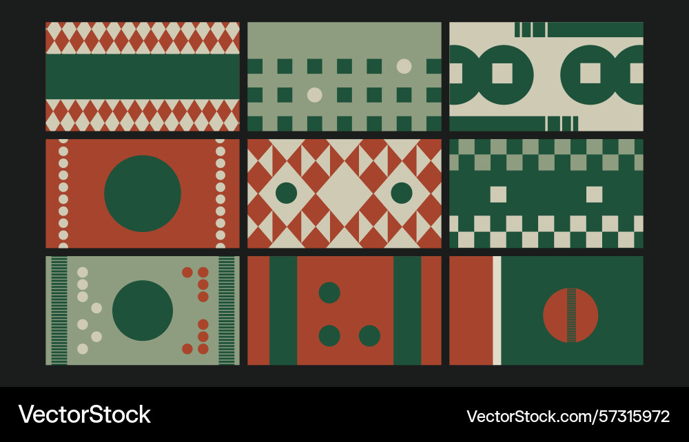 Minimalist geometric block background set Minimalist geometric block background set Vector Image