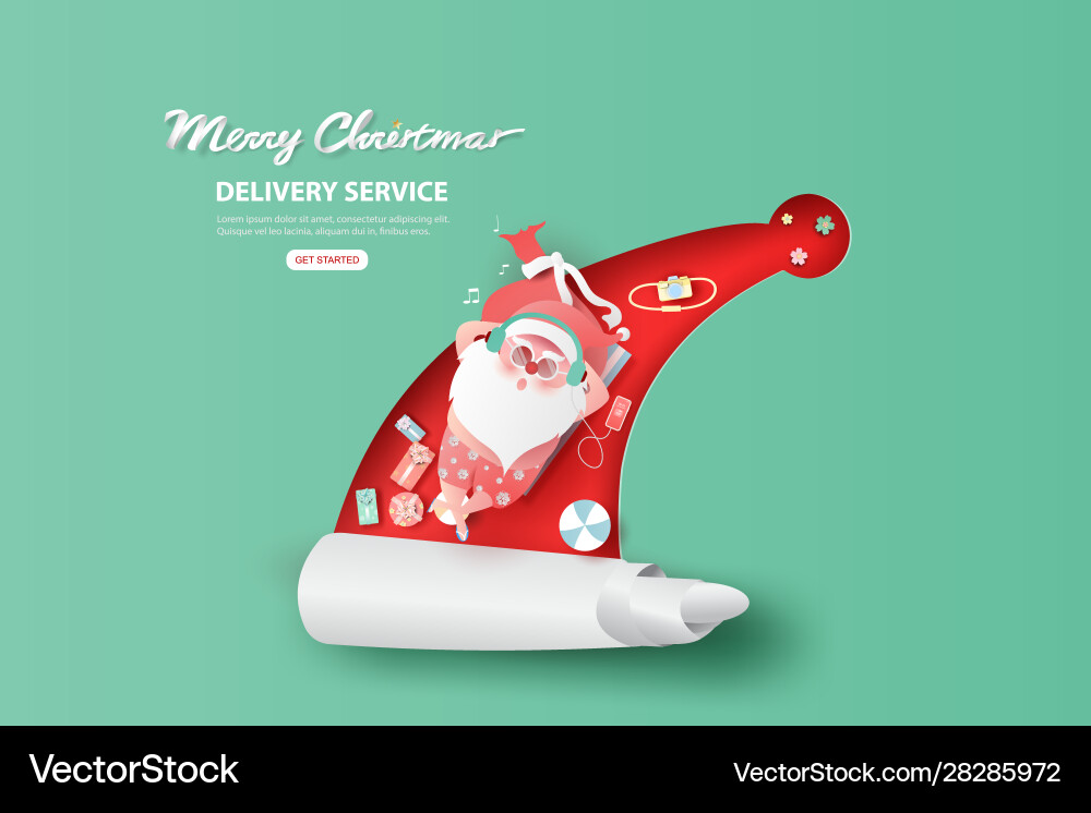 Summer santa claus christmas day july in shorts Summer santa claus christmas day july in shorts vector image