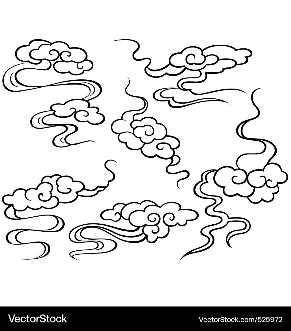 Swirling Cloud Patterns Vector Image