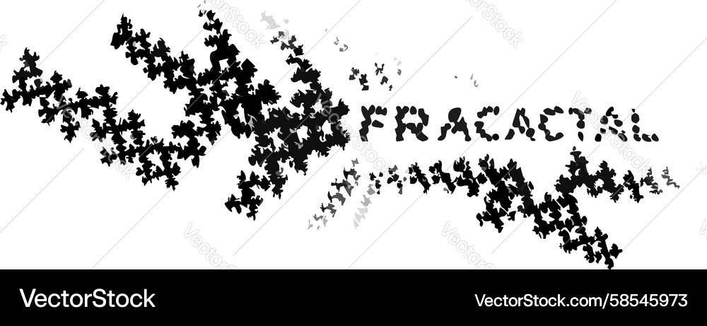 Fractal Breakdown Text Vector Image