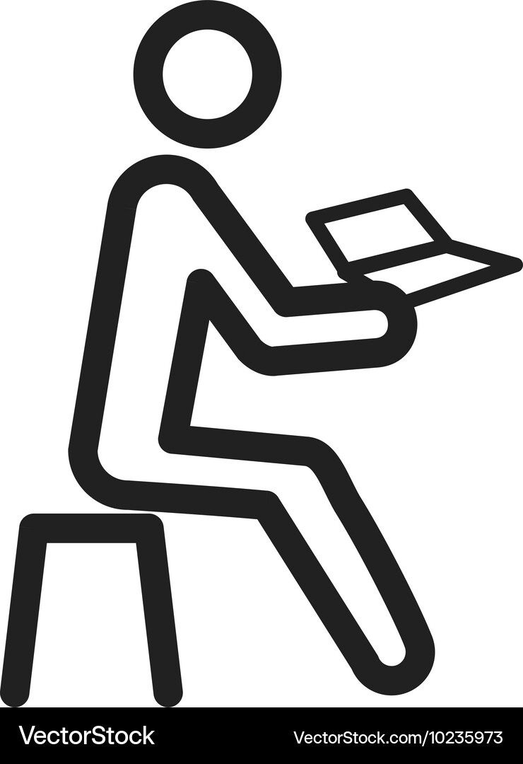 Man reading storybook Vector Image
