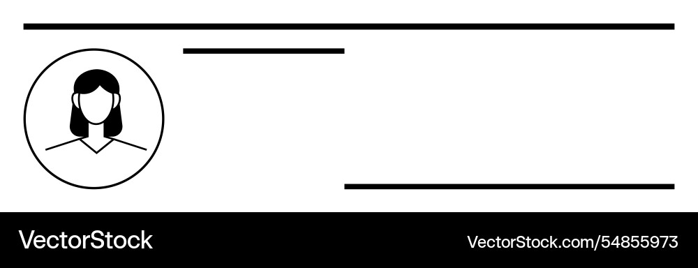 Minimalist profile header with avatar Minimalist profile header with avatar vector image