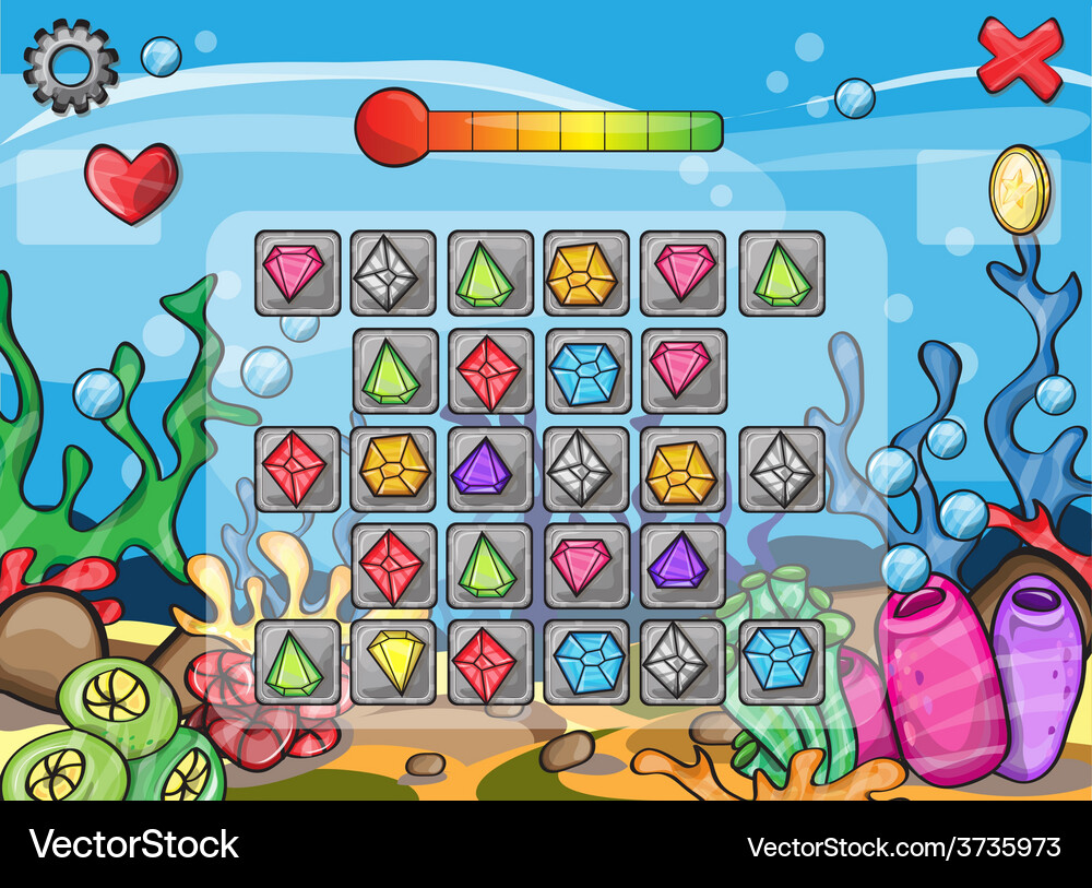 Scene from a computer game Vector Image