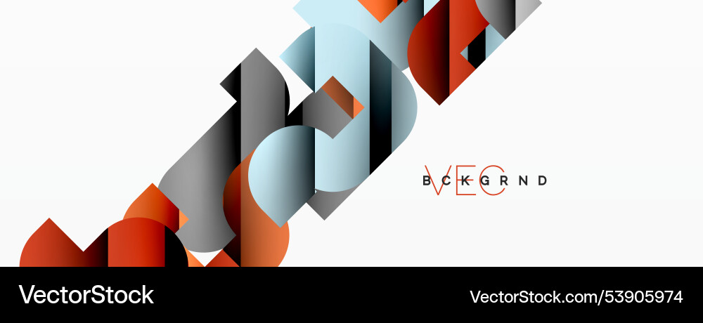 Abstract background colorful geometric curve Vector Image