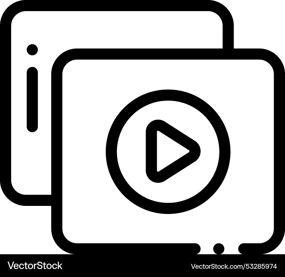 Duplicate icon thin linear style design isolated Duplicate icon thin linear style design isolated vector image