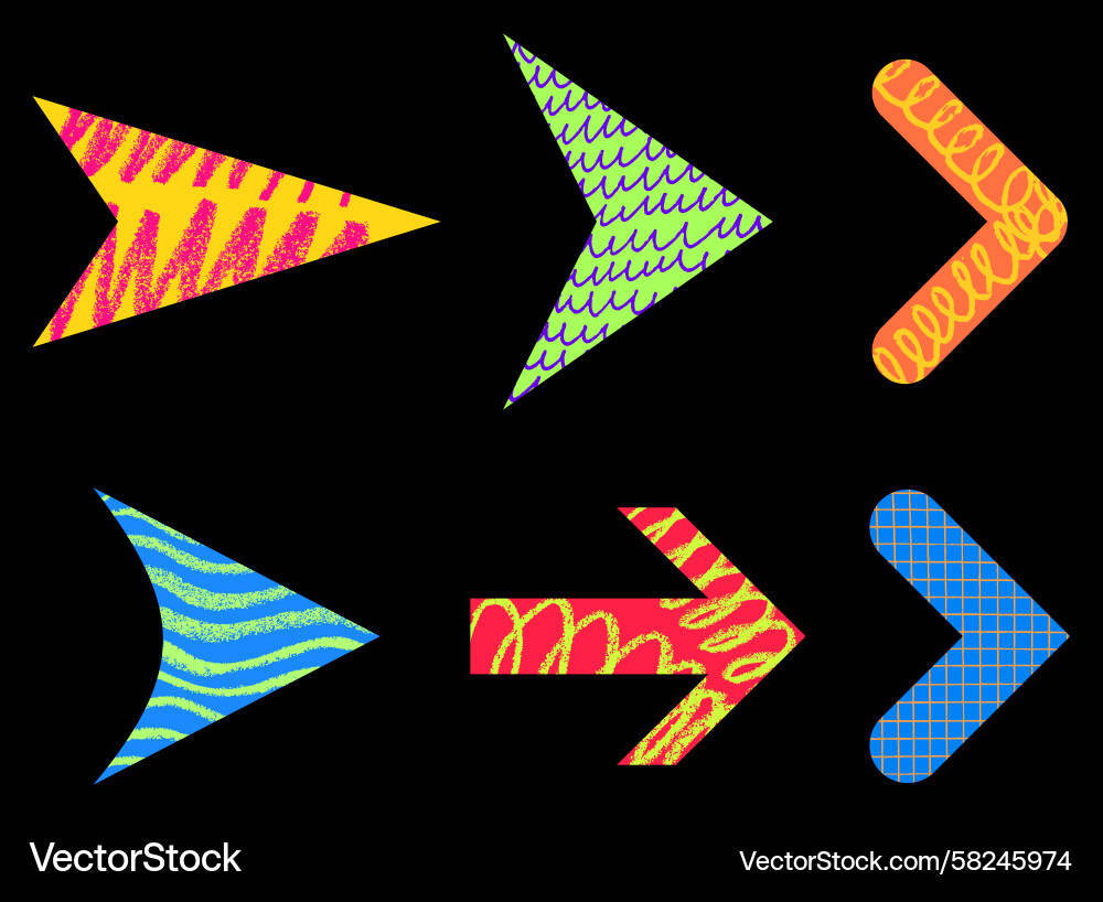 Dynamic Arrows - Colorful Pattern Vector Image