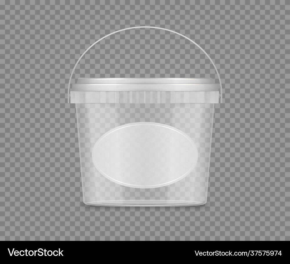 Empty transparent jar mockup with label nd handle Empty transparent jar mockup with label nd handle vector image