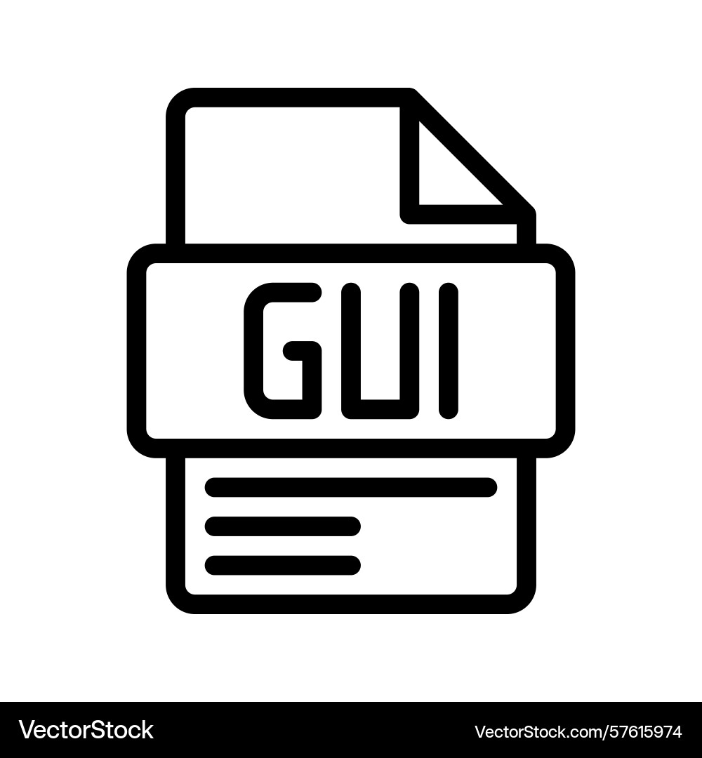 Gui outline icon graphical user interface Vector Image