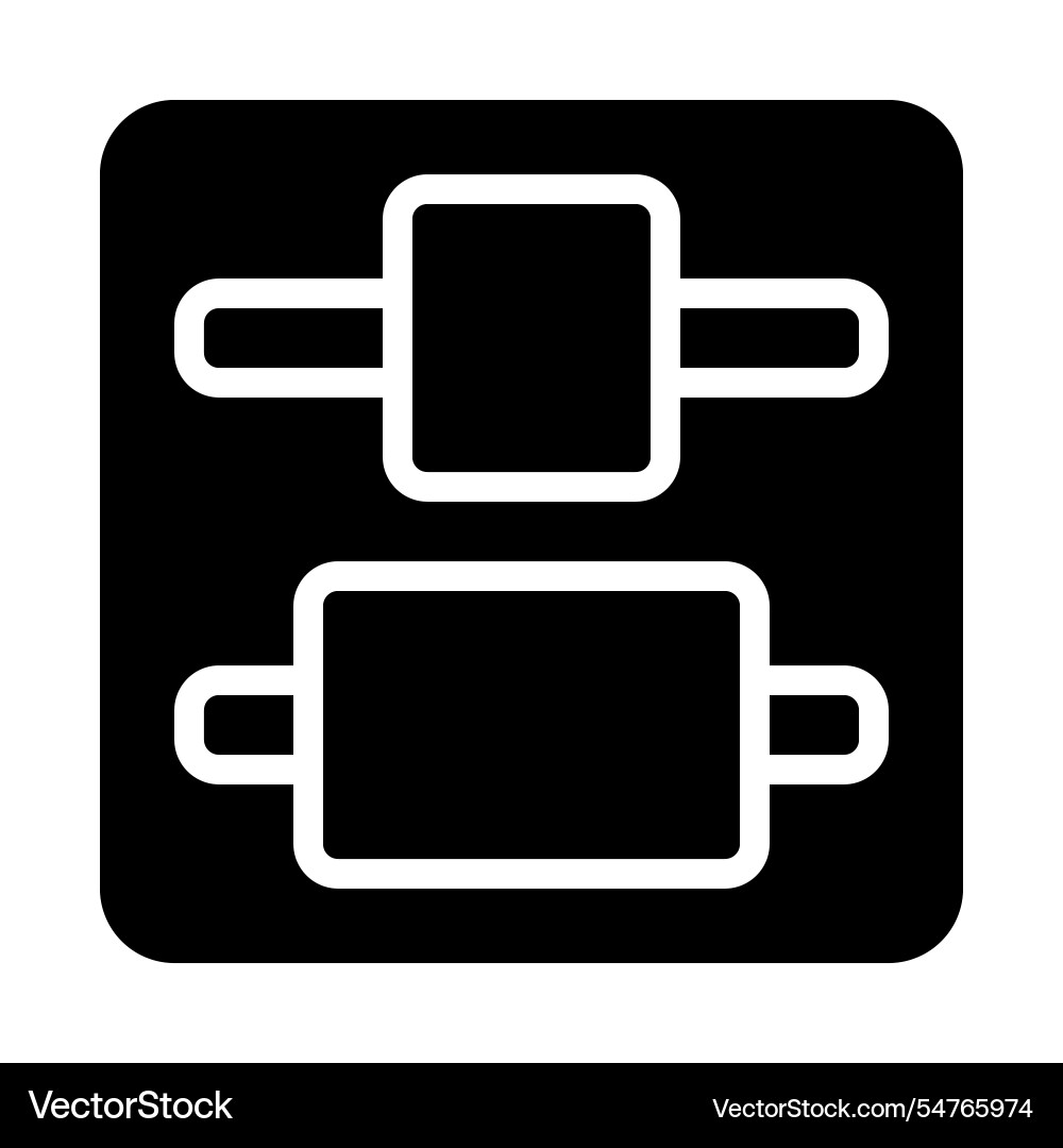 Horizontal and vertical alignment icon concept vector image