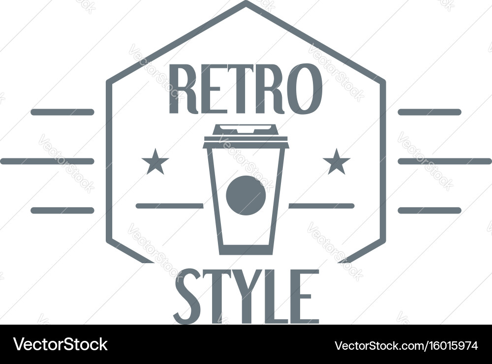 Retro style logo simple Royalty Free Vector Image