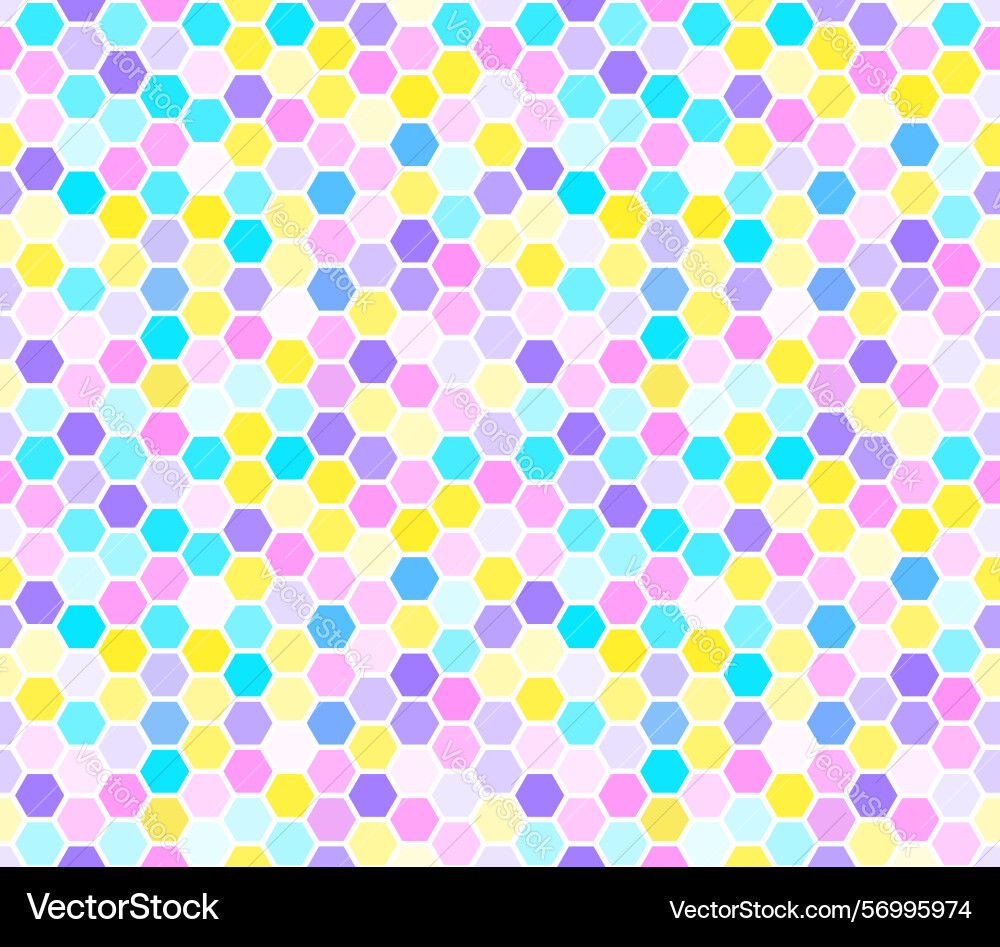 Seamless pattern of hexagonal tiles vector image