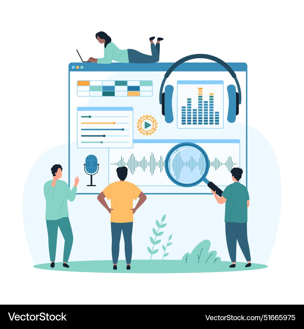 Audio editor mobile app for editing mixing sound Audio editor mobile app for editing mixing sound vector image