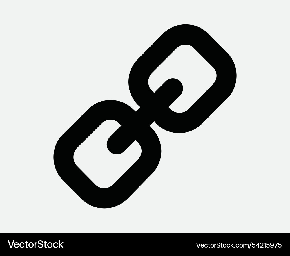 Chain link attachment lock security strength icon Chain link attachment lock security strength icon vector image