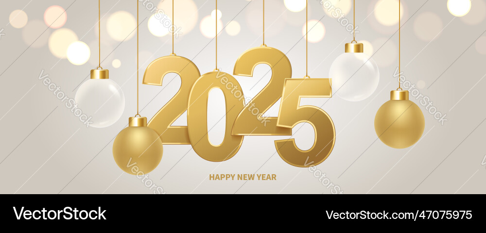 Happy new year 2025 Royalty Free Vector Image - VectorStock