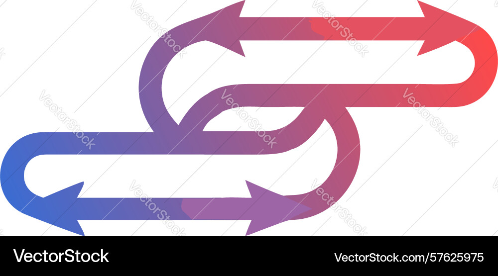 Interlocking arrow loop process icon design vector image