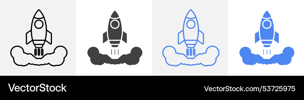 Rocket icon set use for web Vector Image
