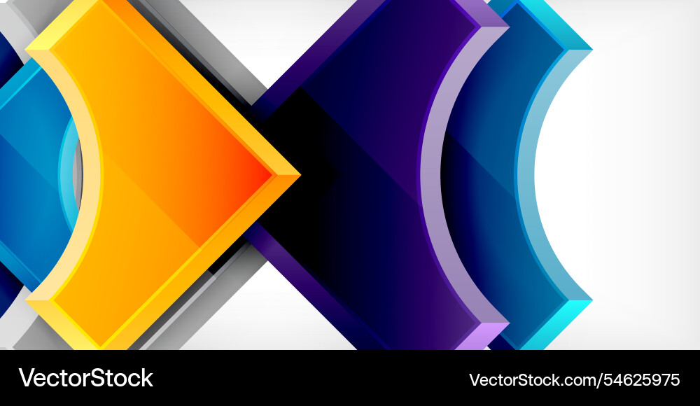Square arrow shapes with round elements Square arrow shapes with round elements Vector Image