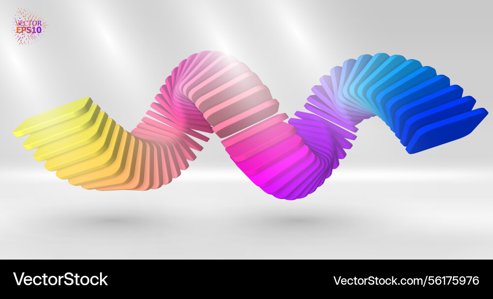 Bright 3d abstraction with an array of smoothly Bright 3d abstraction with an array of smoothly vector image