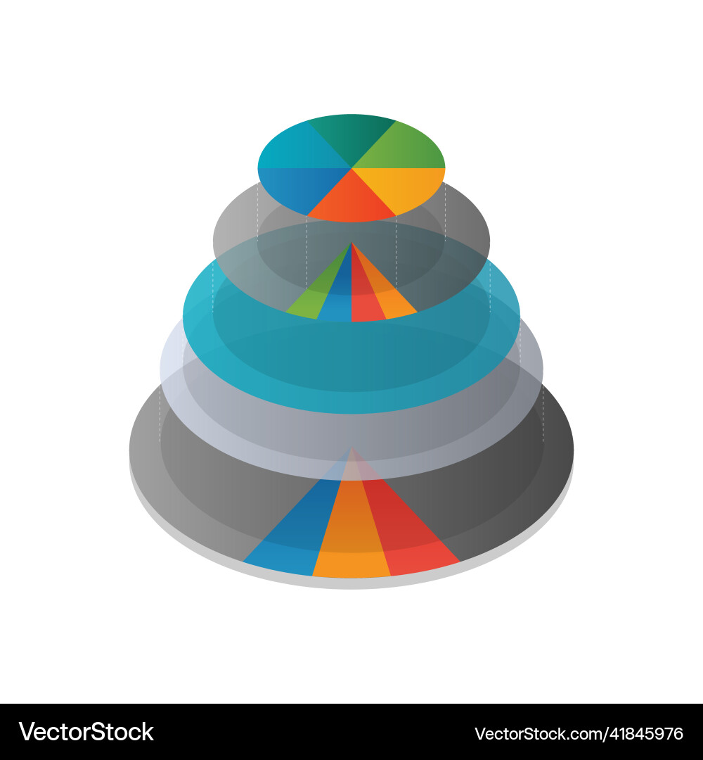 Circle diagram chart template Royalty Free Vector Image