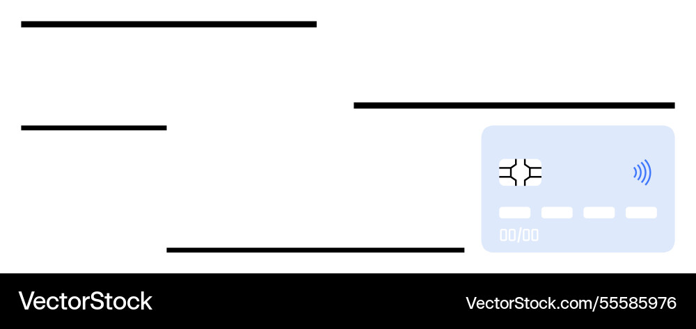 Credit card and simple abstract lines representing Credit card and simple abstract lines representing Vector Image