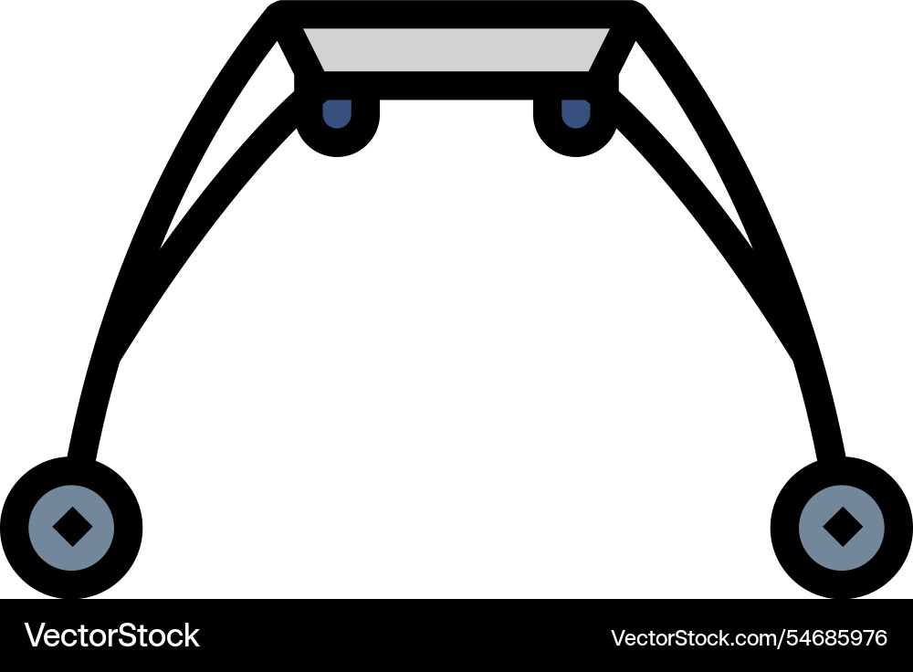 Drone landing gear aerial vehicle color icon Vector Image