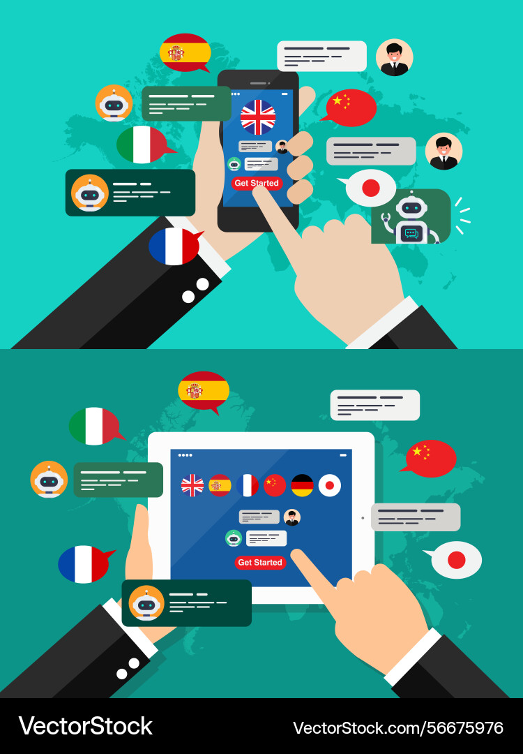 Learning of different foreign languages through Learning of different foreign languages through vector image