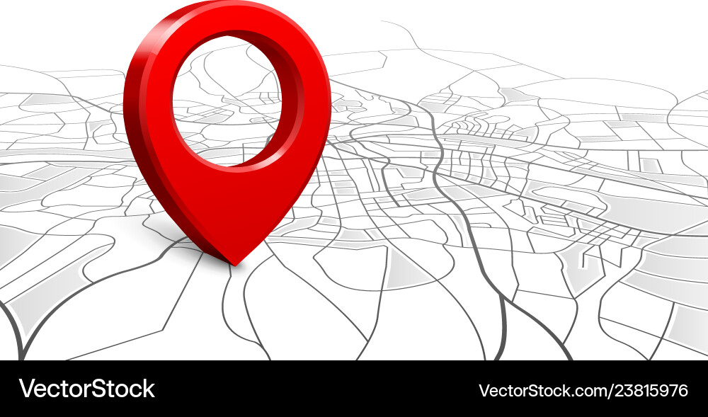 Navigation map street 3d location pin locator Navigation map street 3d location pin locator vector image