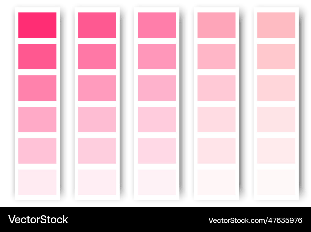 Pink color palette pastel tone texture Pink color palette pastel tone texture vector image