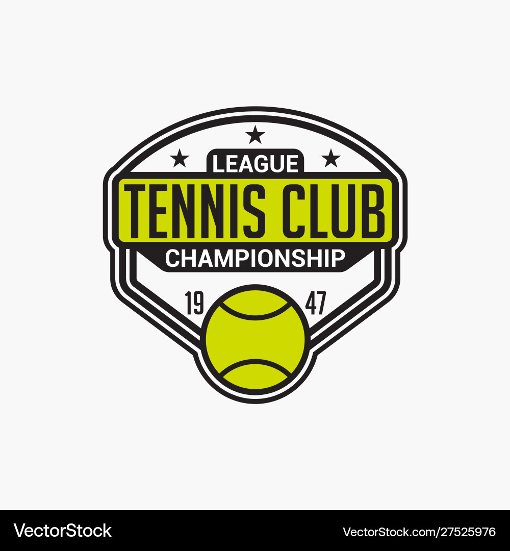 Tennis club badge logo-11 Vector Image