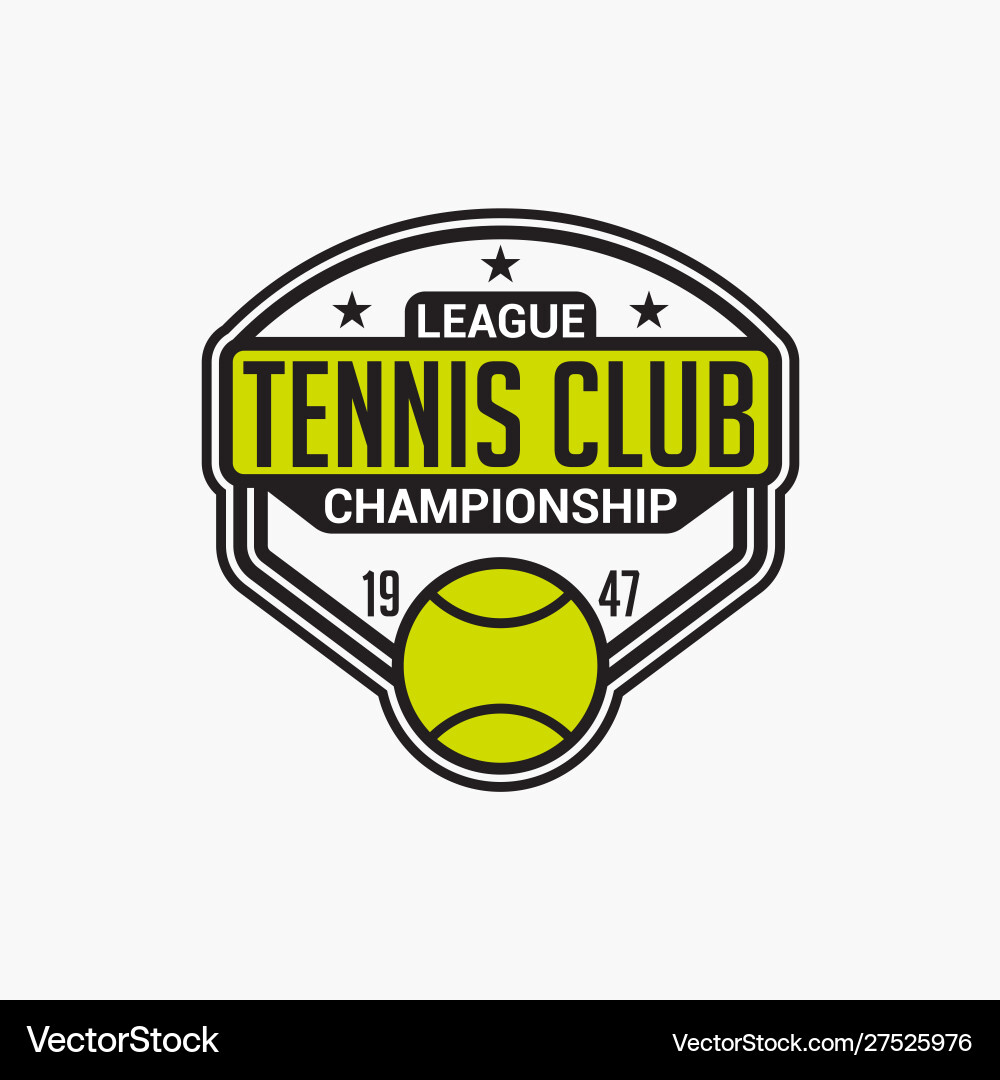 Tennis club badge logo-11 vector image