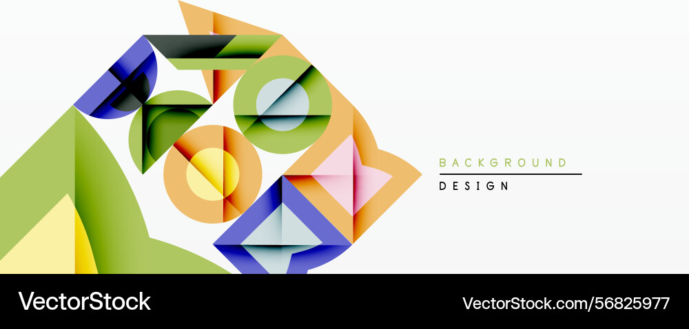 Abstract geometric shapes overlap creating vector image