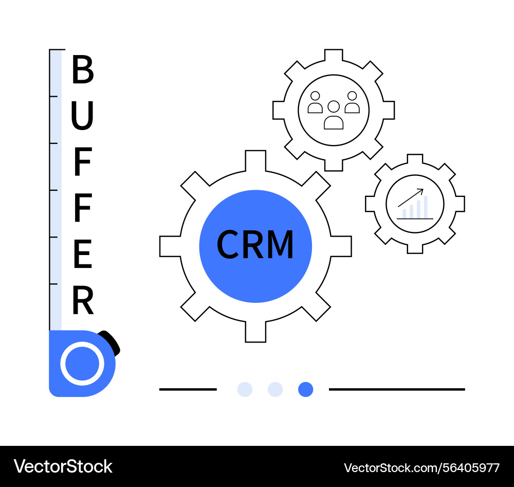 Crm Systemoptimierung mit Pufferwaage Crm Systemoptimierung mit Pufferwaage vektorbild