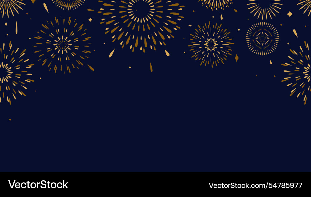 Firework seamless border background Vector Image
