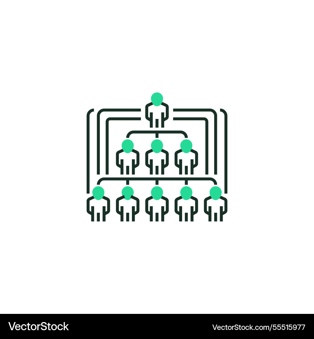 Hierarchy outline icon linear style sign Hierarchy outline icon linear style sign vector image