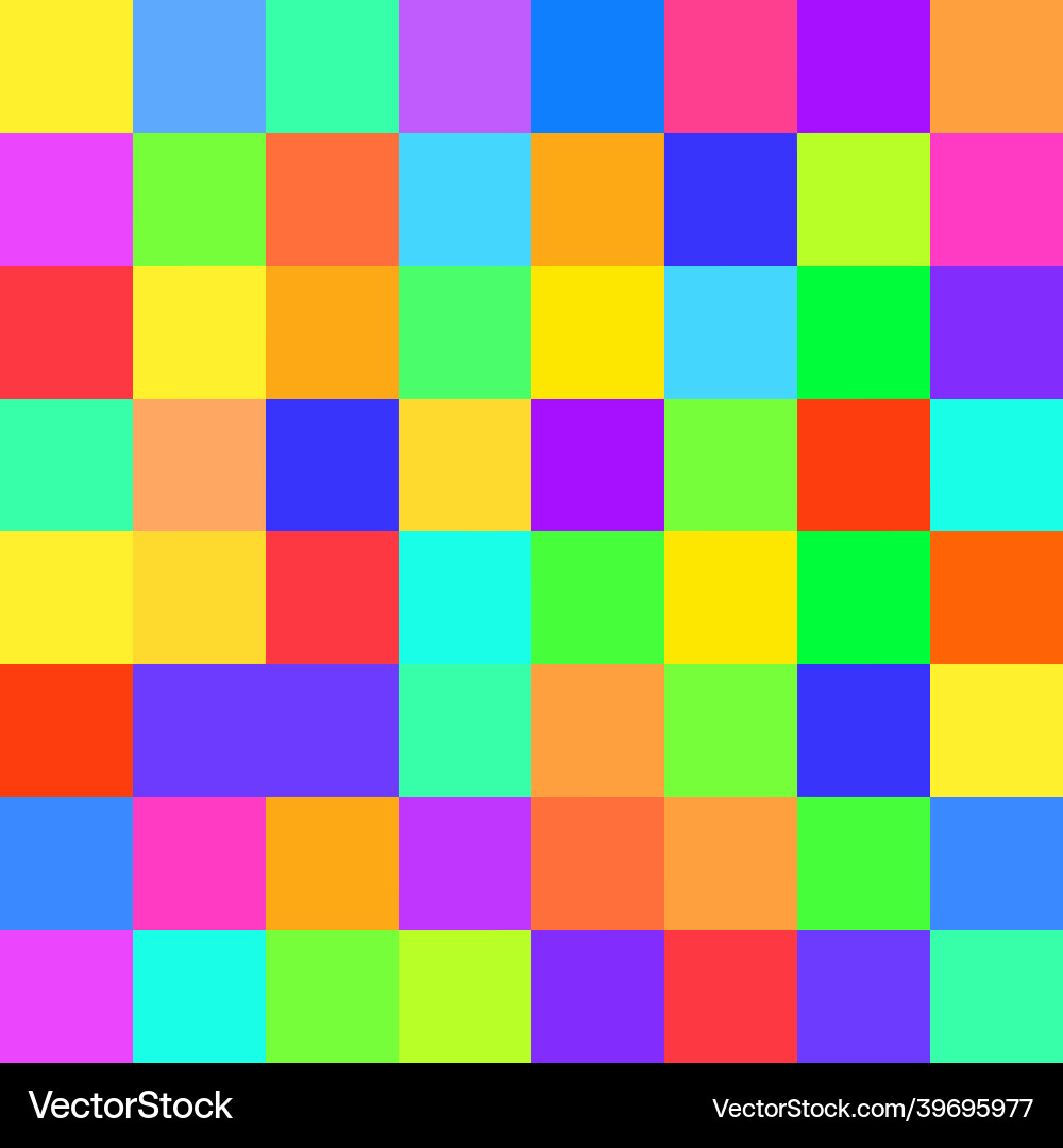 Pixelated Colorful Mosaic Tiles Vector Image