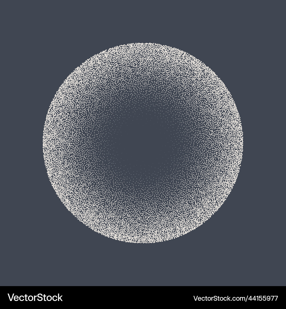 Round shaped dotted object stipple elements Round shaped dotted object stipple elements vector image