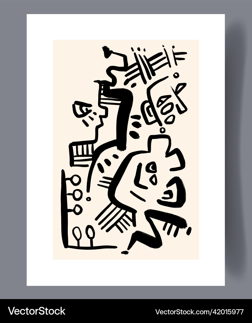 Scandinavian abstract print set Scandinavian abstract print set vector image
