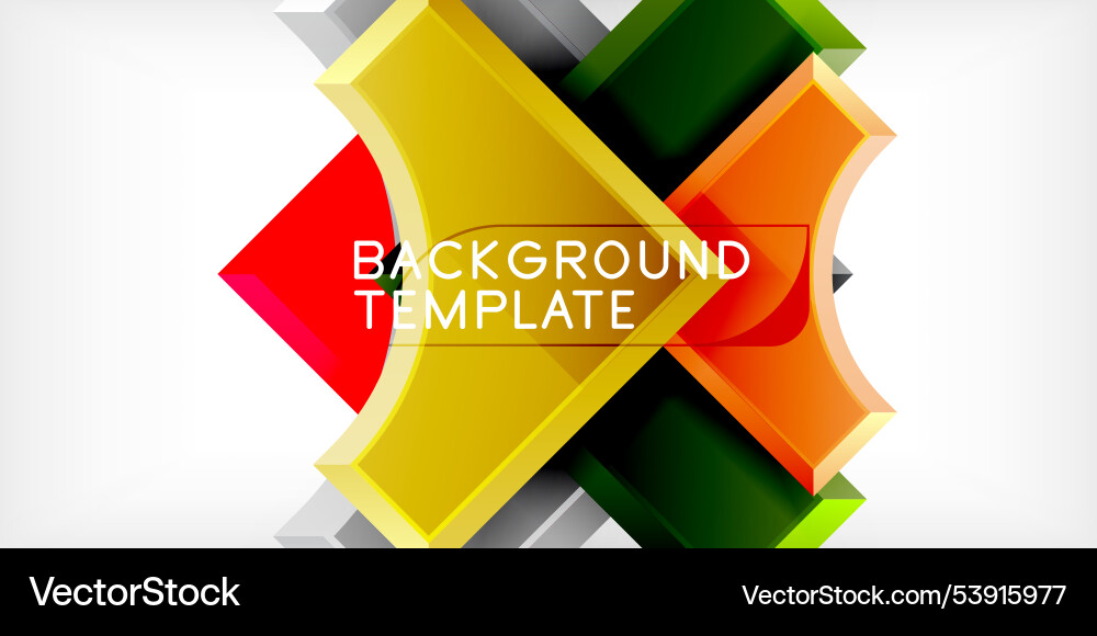 Square arrow shapes with round elements Vector Image