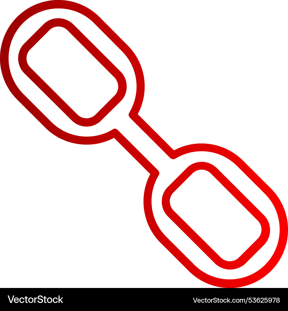 Chained line gradient icon Vector Image