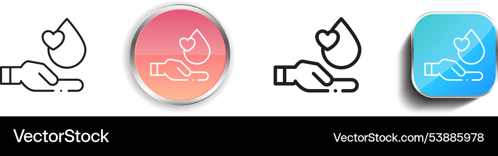 Environment icon thin linear regular and button Environment icon thin linear regular and button vector image
