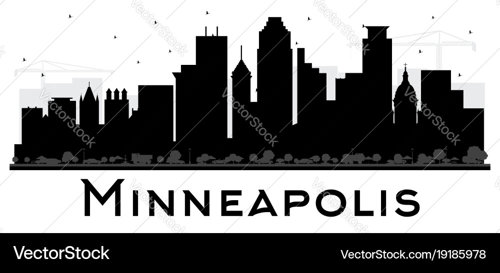 Minneapolis Skyline Silhouette vector image