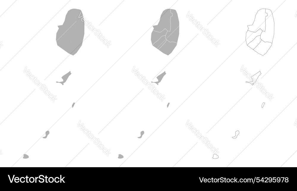 Set of saint vincent maps with main map vector image