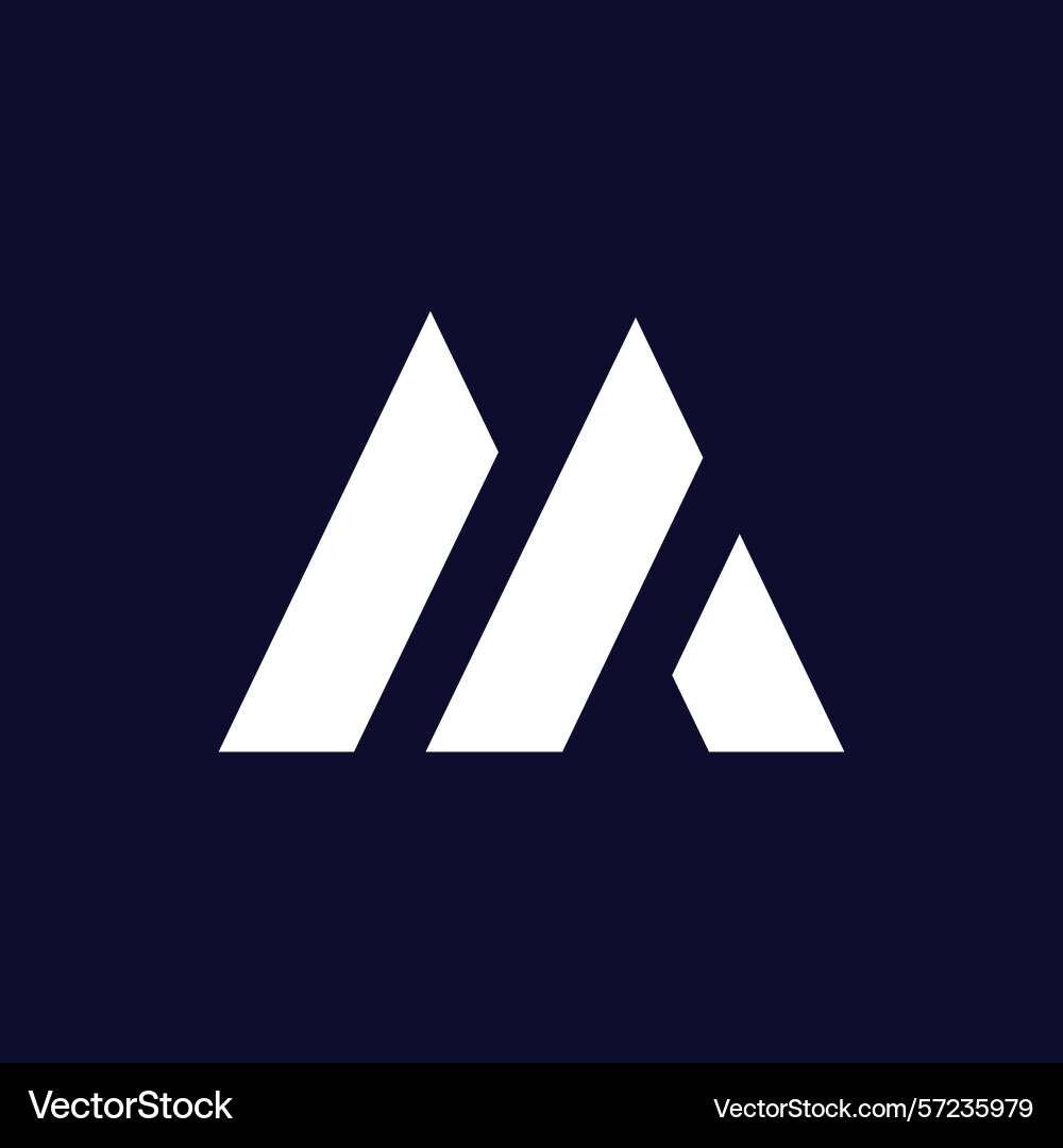 Am initial abstract triangle logo Vector Image