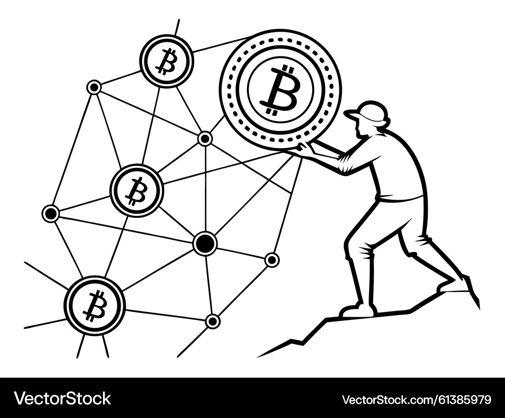 Blockchain Network & Crypto – Royalty-Free Vector | VectorStock