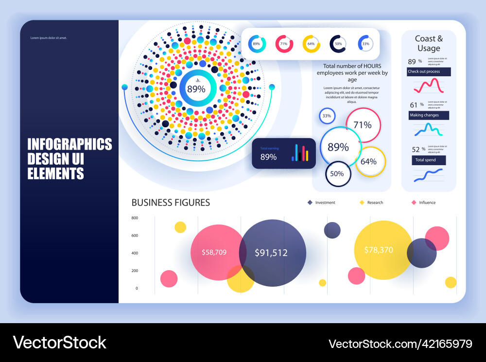 Bundle infographic elements data visualization Bundle infographic elements data visualization Vector Image