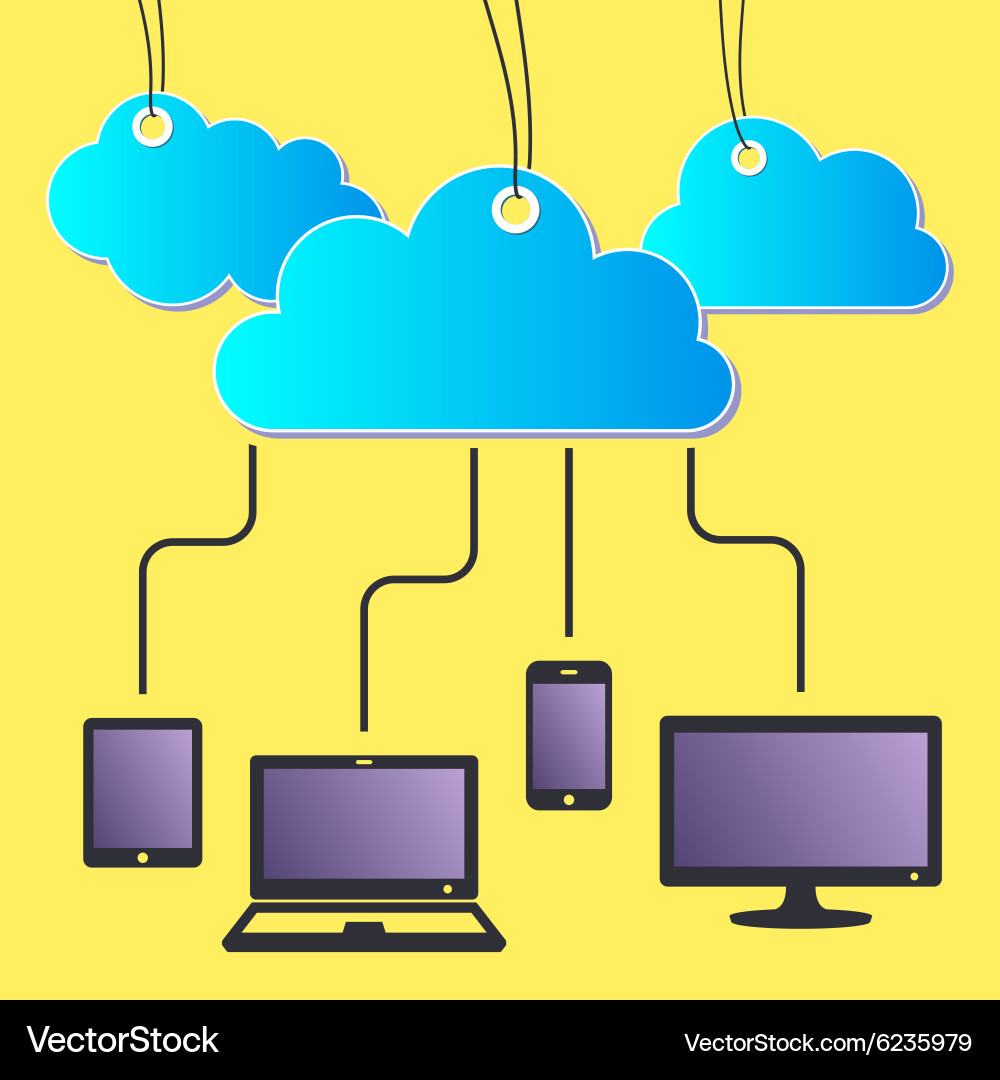 Cloud computing concept Vector Image