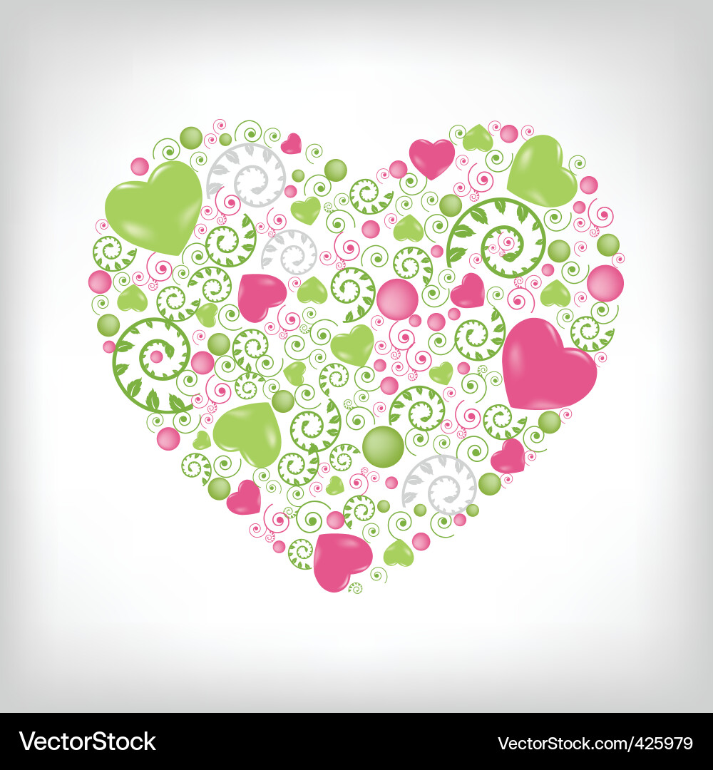 Heart Shape Decoration Vector Image