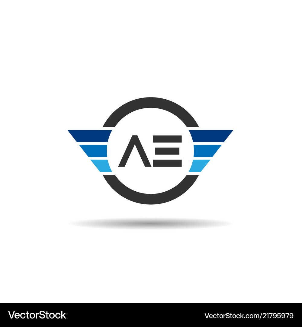 Initial letter ae logo template design – Royalty-Free Vector | VectorStock